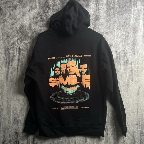 Wolf Alice Smile Hoodie Black Medium - Picture 1 of 7